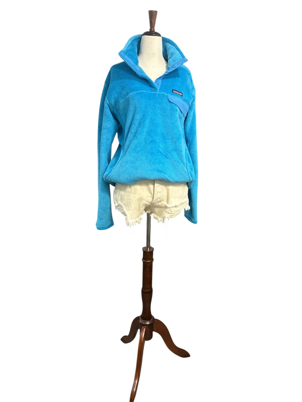 Patagonia Women's Re-Tool Snap-T Fleece Pullover Blue Large